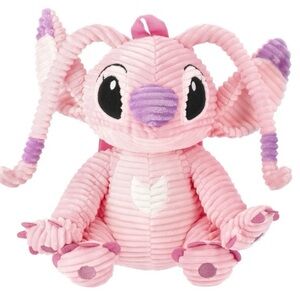 Disney Lilo and Stitch Kids Angel Corduroy Plush Backpack, Pink